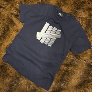 Men’s Small Undefeated Navy 5 Strikes Logo T-Shirt Sliced Graphic